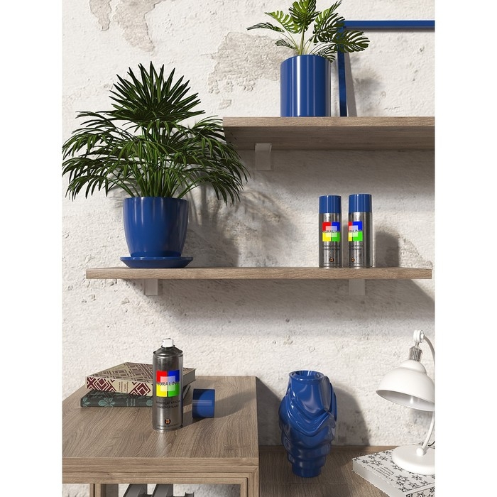 Аэрозольная краска эмаль  Сигнальная синяя 520мл CORALINO RAL5005 Аэрозольная краска эмаль  Сигнальная синяя 520мл CORALINO RAL5005