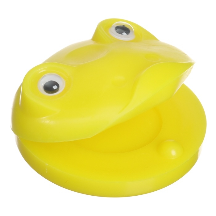 Набор погремушек «Лягушата: кастаньеты + перкуссионный маракас, 3 шт., цвет желтый, Крошка Я