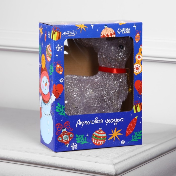 Светодиодная фигура «Олень с колокольчиком» 15 × 23 × 8 см, акрил, 12 LED, батарейки ААх2 (не в комплекте), свечение мульти (RGB) Светодиодная фигура «Олень с колокольчиком» 15 × 23 × 8 см, акрил, 12 LED, батарейки ААх2 (не в комплекте), свечение мульти (RGB)