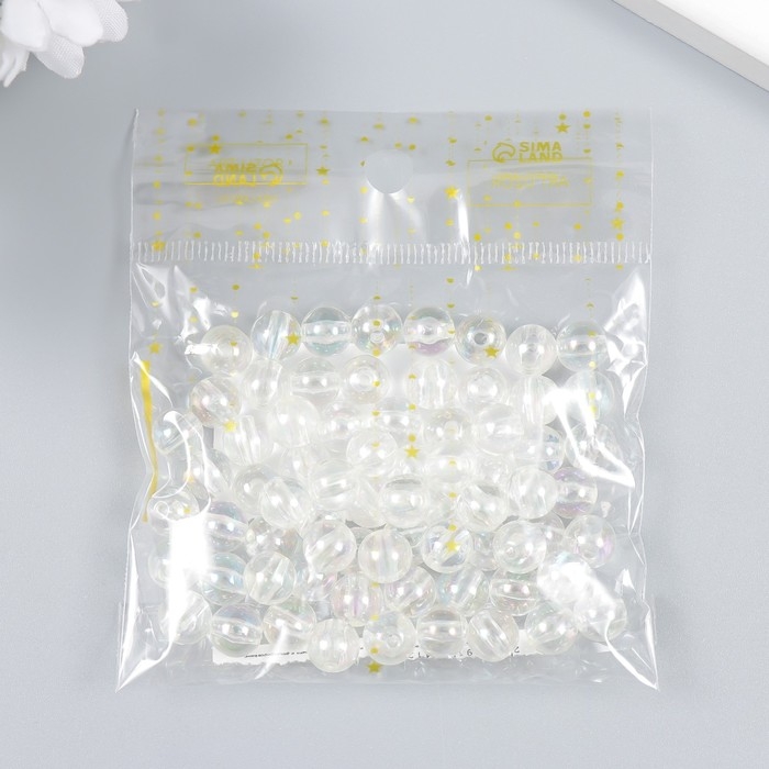 Бусины для творчества пластик Бусины для творчества пластик "Мыльный пузырь прозрачный" набор 20 гр 0,8х0,8х0,8 см