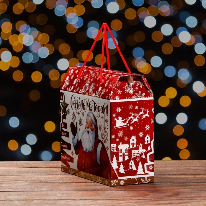 Новый год. Коробка подарочная складная Новый год. Коробка подарочная складная "Аврора" 23 х 10 х 22 см.