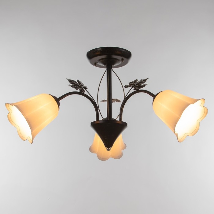 Люстра Люстра "Букет" 3х15Вт Е27 МОДЕЛЬ: BR 00227 черный/белый