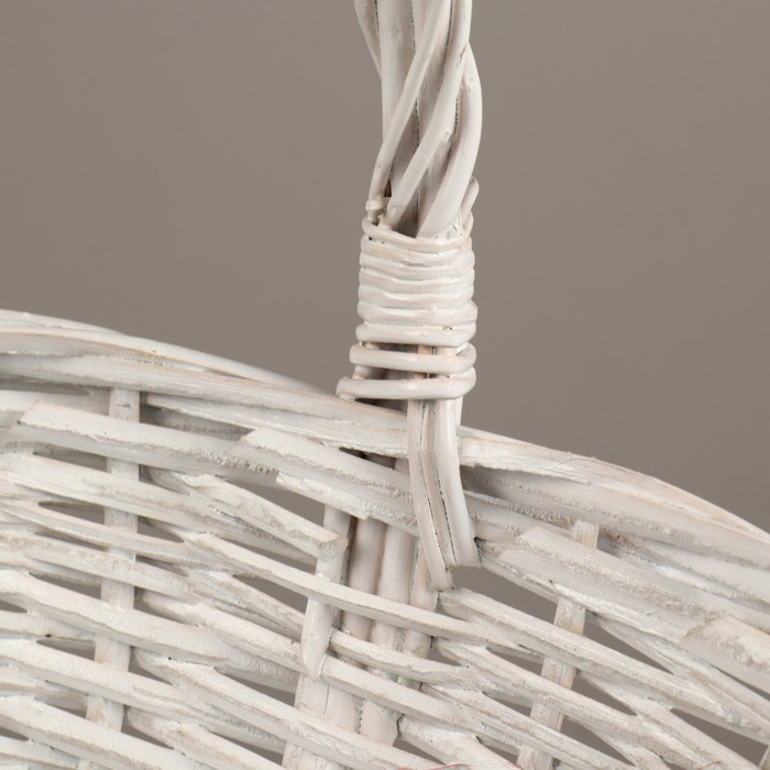 Корзина плетеная, 30х24х12/26 см, лоза, ткань Корзина плетеная, 30х24х12/26 см, лоза, ткань