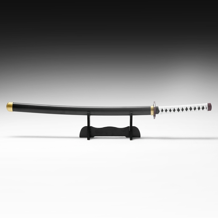 Сувенирное оружие Сувенирное оружие "Катана Гиу" 75 см, клинок 48 см, чёрная, на подставке