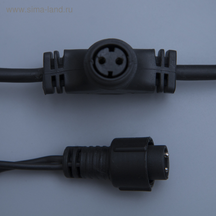 Гирлянда «Занавес» 2 х 6 м , IP65, УМС, тёмная каучуковая нить, 1440 LED, свечение белое, 220 В