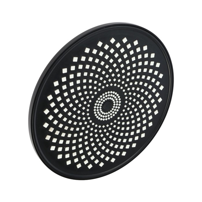 Лейка стационарная ZEIN Z3555. на шарнире, d=25 см, узор  Лейка стационарная ZEIN Z3555. на шарнире, d=25 см, узор "цветок", чёрная