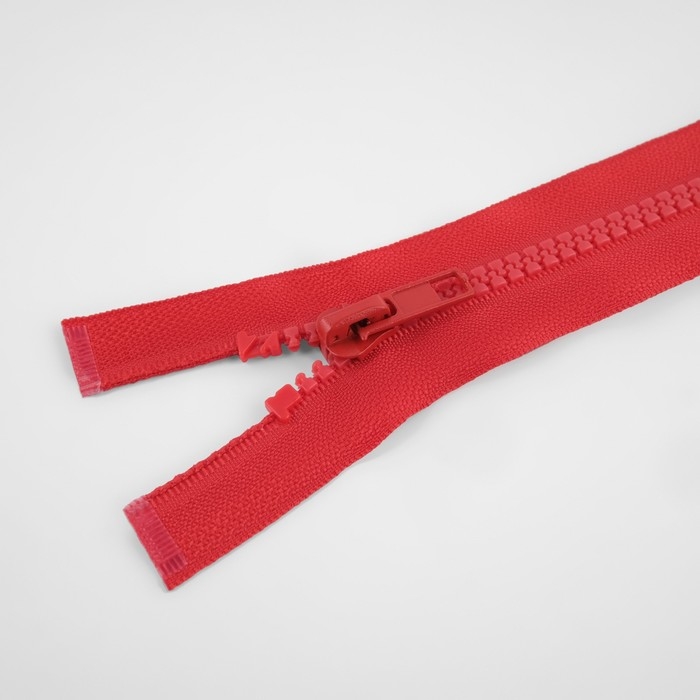 Молния «Трактор», №5, разъёмная, замок автомат, 80 см, цвет красный, цена за 1 штуку Молния «Трактор», №5, разъёмная, замок автомат, 80 см, цвет красный, цена за 1 штуку