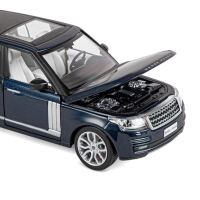 Машина металлическая Range Rover 1:26, открываются двери, капот, багажник, свет и звук, цвет синий перламутр