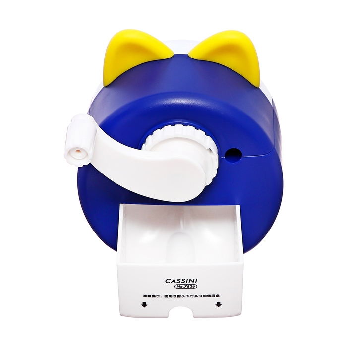 Точилка механическая с контейнером, Ушки фиолетовый/белый