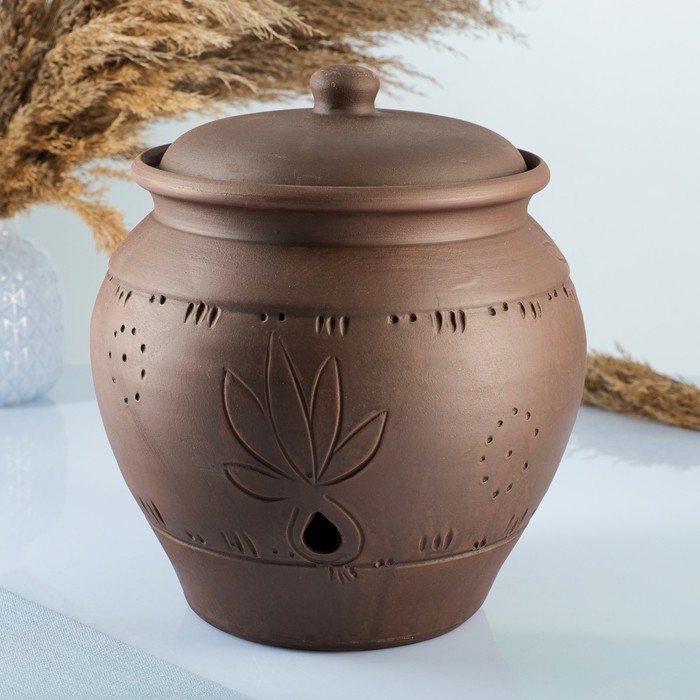 Банка для хранения чеснока  Банка для хранения чеснока "С прорезью" молочение,  4л