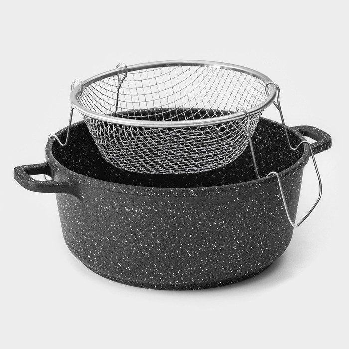 Фритюрница Доляна, d=18 см, цвет серебристый Фритюрница Доляна, d=18 см, цвет серебристый