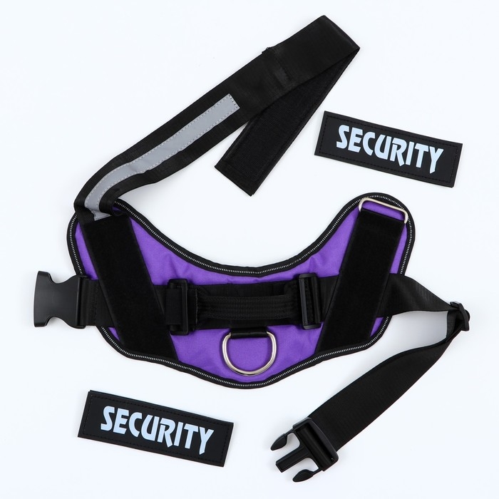 Шлейка К9 мягкая светоотражающая, размер L, ОГ 68-80 см, вес 17,5-32,5 см, фиолетовая Шлейка К9 мягкая светоотражающая, размер L, ОГ 68-80 см, вес 17,5-32,5 см, фиолетовая