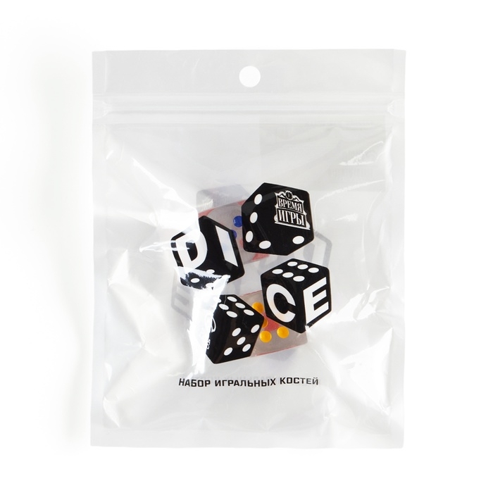 Кубики игральные, 2.4 х 2.4 см, набор 2 шт Кубики игральные, 2.4 х 2.4 см, набор 2 шт