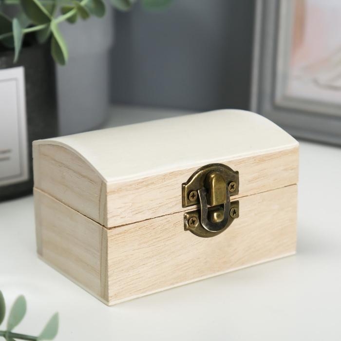 Шкатулка дерево для росписи Шкатулка дерево для росписи "Ларь" 9,5х6х6,5 см