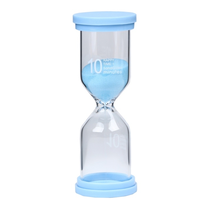 Песочные часы Happy time, на 10 минут, 4 х 11 см, голубые Песочные часы Happy time, на 10 минут, 4 х 11 см, голубые