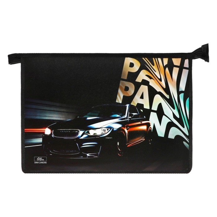 Папка для труда А4, молния сверху, пластиковая, ПТР-22, для мальчика, Calligrata  Папка для труда А4, молния сверху, пластиковая, ПТР-22, для мальчика, Calligrata "Тачка Panic"