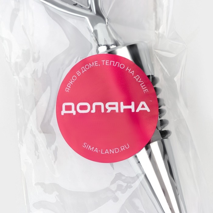 Пробка для бутылки Доляна «Двойное сердце», 11,5 см, цвет серебристый Пробка для бутылки Доляна «Двойное сердце», 11,5 см, цвет серебристый