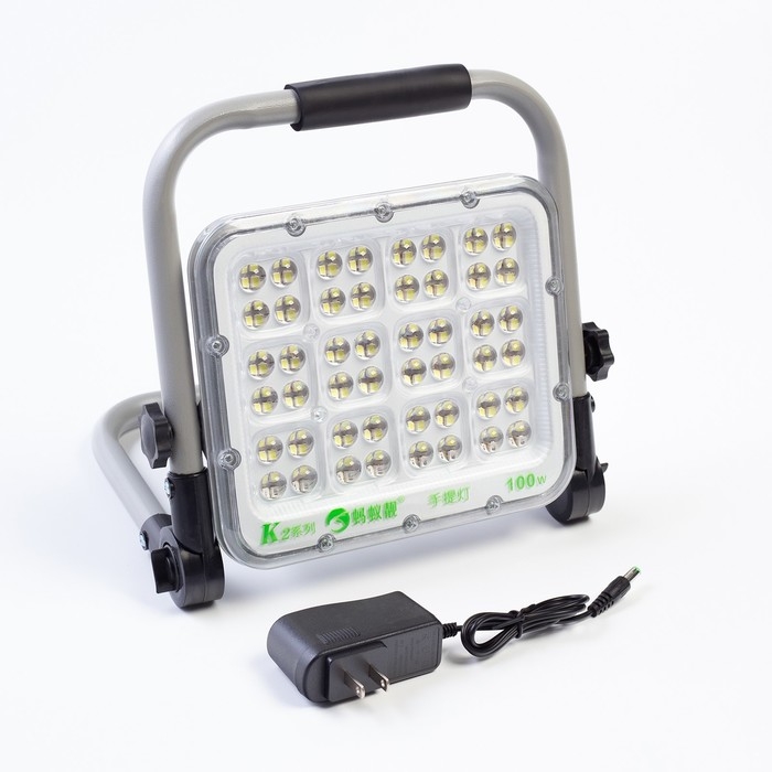 Фонарь рабочий аккумуляторный, 100 Вт, 6000 мАч, 5200 лм, диод 2835, IP65, 17 х 20 х 5 см Фонарь рабочий аккумуляторный, 100 Вт, 6000 мАч, 5200 лм, диод 2835, IP65, 17 х 20 х 5 см