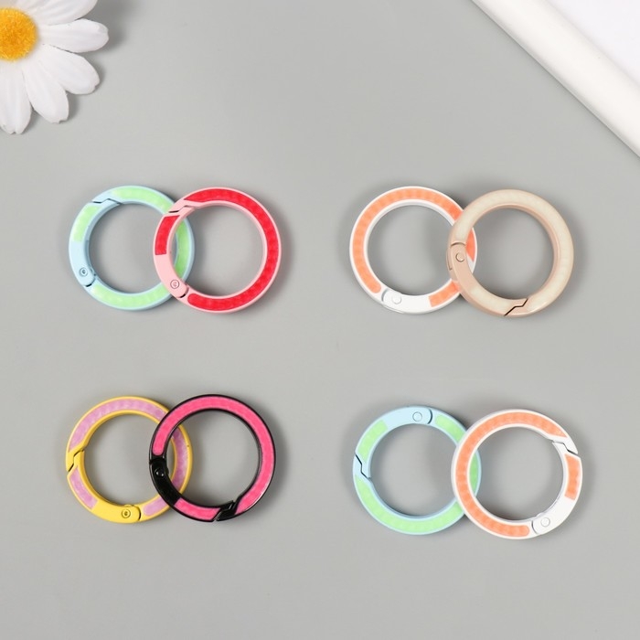 Карабин металл Карабин металл "Кольцо. Вставки" МИКС 3,6х3,6 см