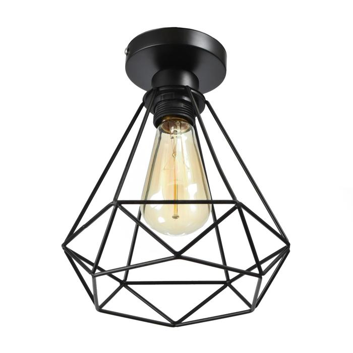 Люстра  Люстра "Адри" 1х60Вт E27 черный 16х16х18 см BayerLux