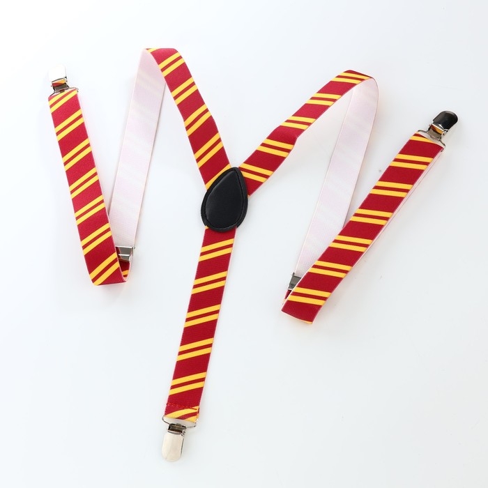 Подтяжки взрослые, ширина 2,5 см, цвет бордовый/жёлтый Подтяжки взрослые, ширина 2,5 см, цвет бордовый/жёлтый