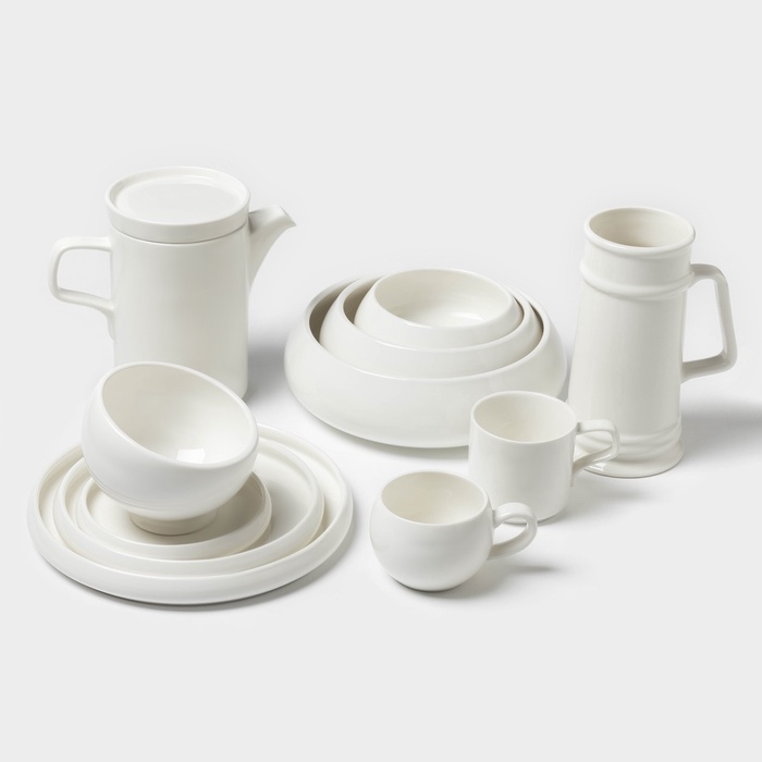 Чайная пара Magistro OliveQueen, 220 мл, 15×15 см, фарфор, белая Чайная пара Magistro OliveQueen, 220 мл, 15×15 см, фарфор, белая