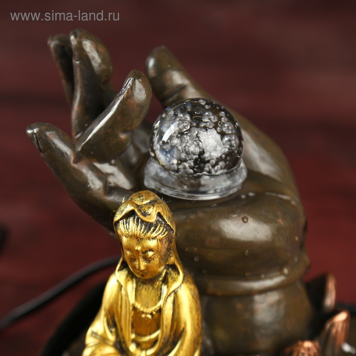 Фонтан настольный от сети "Лакшми у руки" 21,5х16х13 см