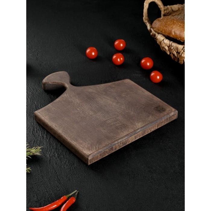 Доска разделочная для подачи Wild Kitchen, 26×22×2.5 см, граб темный Доска разделочная для подачи Wild Kitchen, 26×22×2.5 см, граб темный