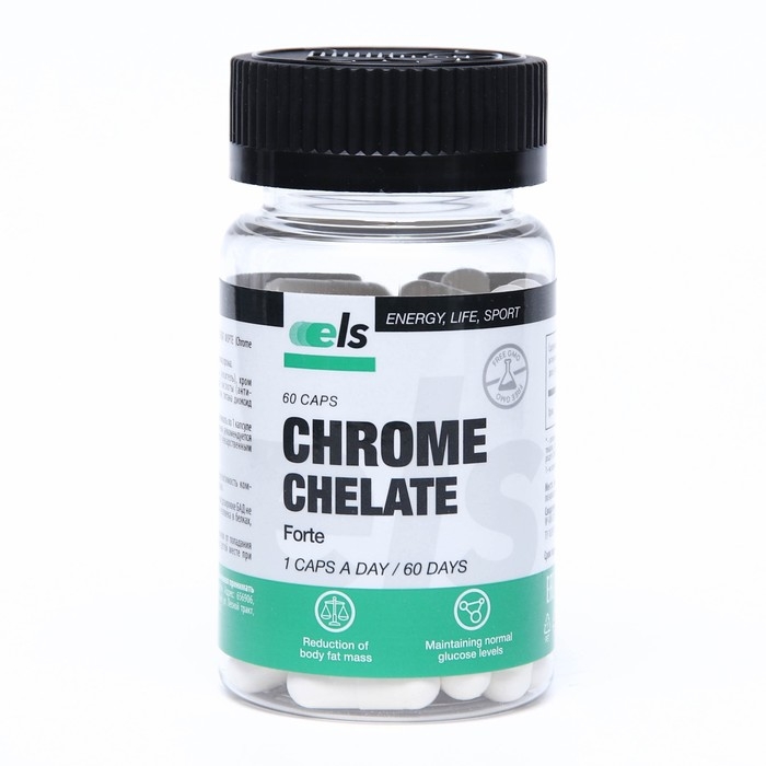 Хром хелат форте, 60 капсул по 0.3 г Хром хелат форте, 60 капсул по 0.3 г
