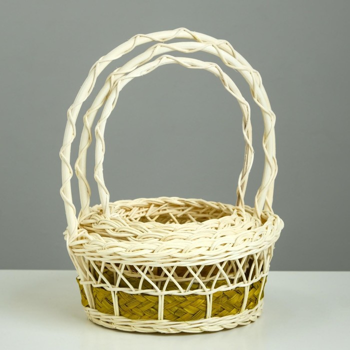 Набор корзин плетеных из 3-х :D20 H 8/27; D17 H 7 H 25; D13 H 6 H 21 см.(ротанг) Набор корзин плетеных из 3-х :D20 H 8/27; D17 H 7 H 25; D13 H 6 H 21 см.(ротанг)