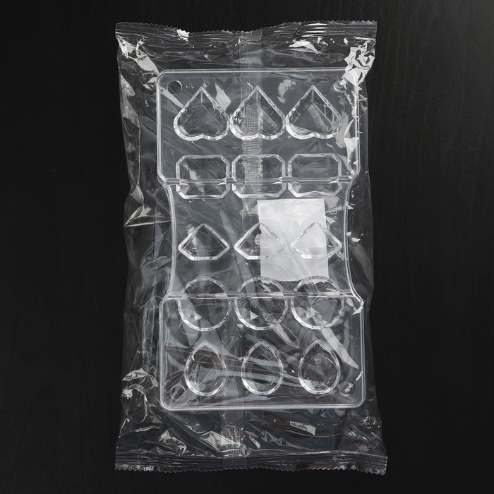 Форма для конфет и шоколада «Самоцветы», 15 ячеек, 20×12×2,5 см, цвет прозрачный Форма для конфет и шоколада «Самоцветы», 15 ячеек, 20×12×2,5 см, цвет прозрачный