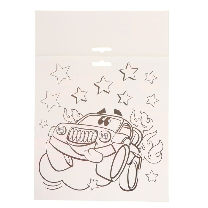 Аппликация стикерами форменная «Пожарная машина», набор для творчества, стикерная мозаика Аппликация стикерами форменная «Пожарная машина», набор для творчества, стикерная мозаика