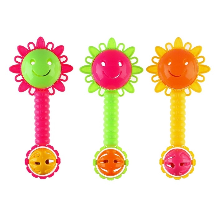 Погремушка «Солнышко», цвет МИКС, Крошка Я Погремушка «Солнышко», цвет МИКС, Крошка Я