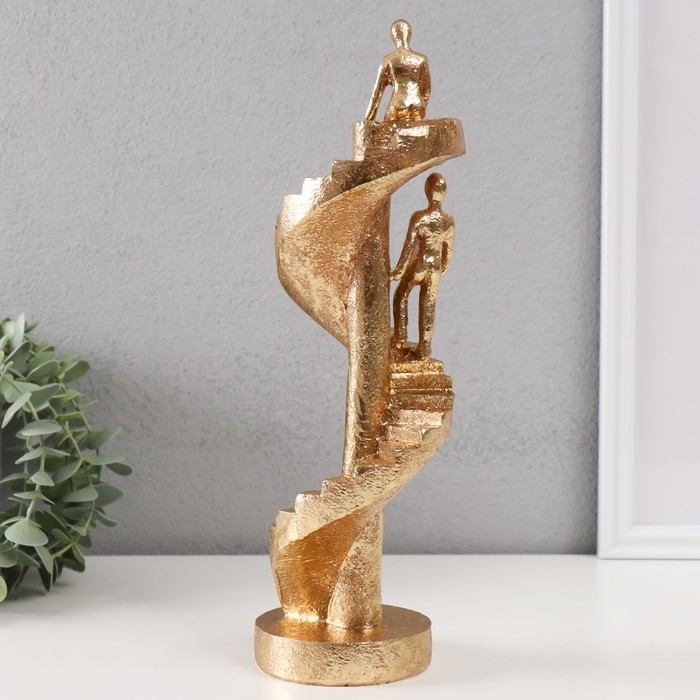 Сувенир полистоун "Карьерная лестница" 9,5х9,5х30,5 см