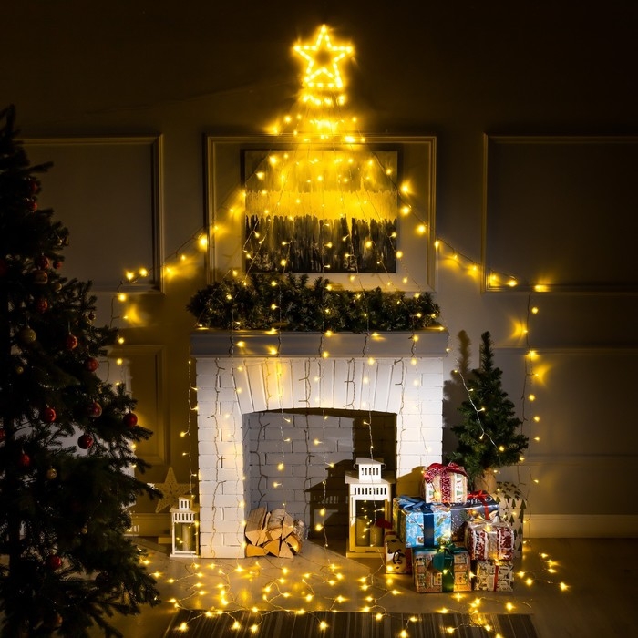 Светодиодная фигура «Комета» 3.5 м, пластик, 9 нитей, 220 В, свечение тёплое белое Светодиодная фигура «Комета» 3.5 м, пластик, 9 нитей, 220 В, свечение тёплое белое