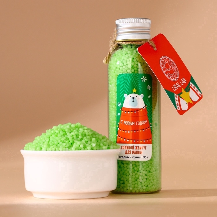 Жемчуг для ванны URAL LAB «Мишка», 85 г, аромат ягодный пунш, Новый Год Жемчуг для ванны URAL LAB «Мишка», 85 г, аромат ягодный пунш, Новый Год