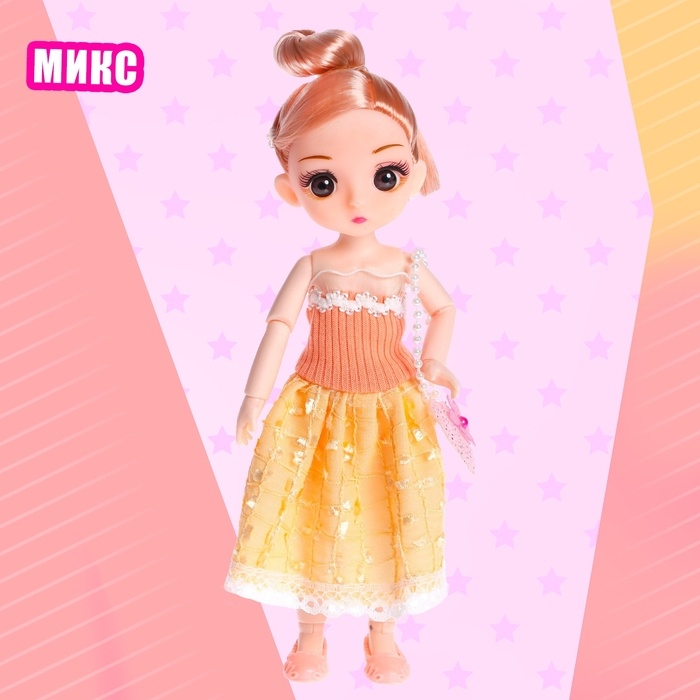 Кукла модная шарнирная «Челси» в платье, МИКС Кукла модная шарнирная «Челси» в платье, МИКС