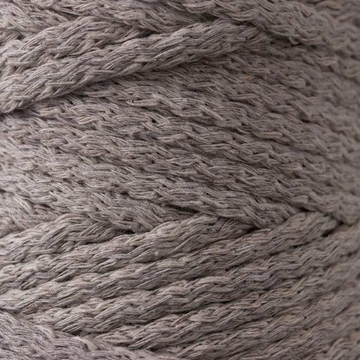 Шнур для вязания "Пухлый" 100% хлопок ширина 5мм 100м (лен)