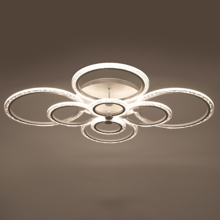 Люстра с ПДУ 1833/8WT LED 228Вт 3000-6000К диммер белый 95х58х15 см BayerLux