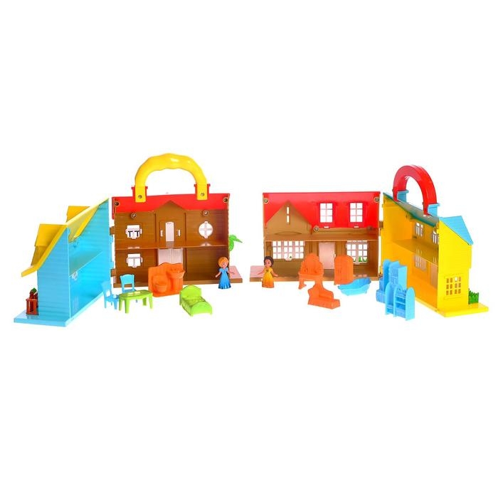 Дом для кукол «Уют» складной, с фигурками и аксессуарами Дом для кукол «Уют» складной, с фигурками и аксессуарами