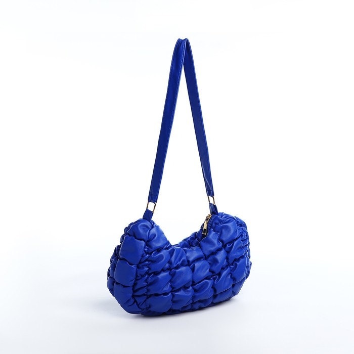 Сумка-багет на молнии, цвет синий Сумка-багет на молнии, цвет синий