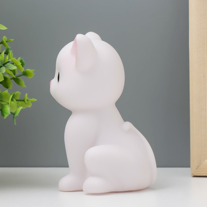 Ночник Ночник "Котёнок" LED от батареек 3хLR44 белый 6х9х12 см RISALUX