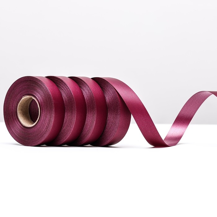 Лента полипропиленовая Лента полипропиленовая "Matte" для декора и подарков, бордовая, 2 см х 50 м