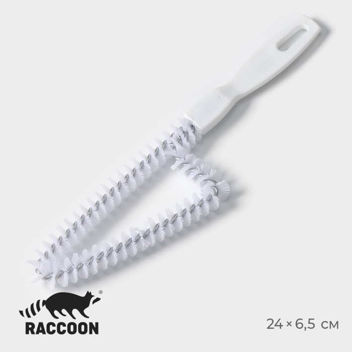 Щётка для чистки посуды и решёток-гриль Raccoon, треугольник, 24×6,5х1,5 см, цвет белый Щётка для чистки посуды и решёток-гриль Raccoon, треугольник, 24×6,5х1,5 см, цвет белый