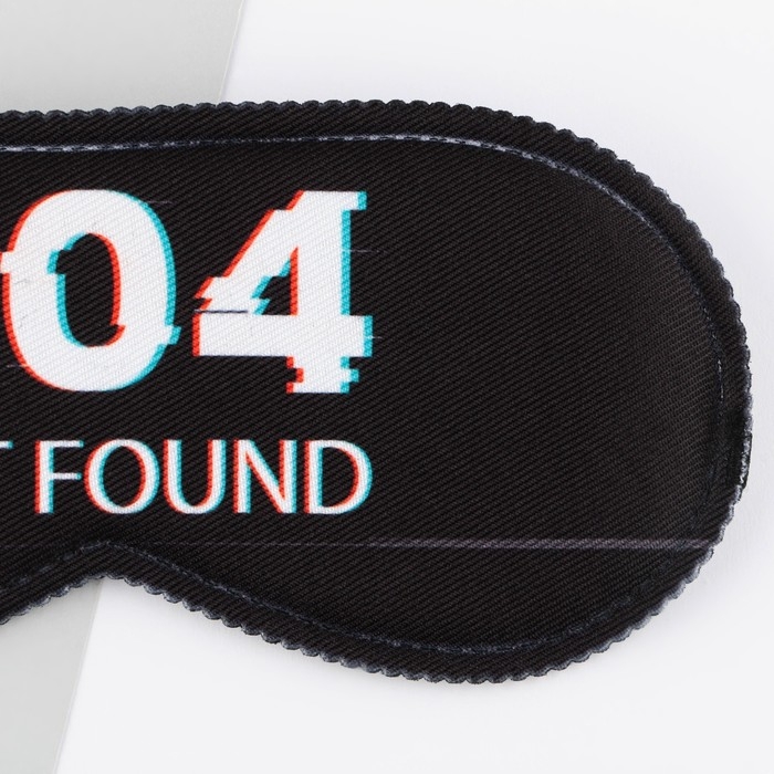 Маска для сна Not found, 19.3 х 9.5 см, цвет чёрный Маска для сна Not found, 19.3 х 9.5 см, цвет чёрный