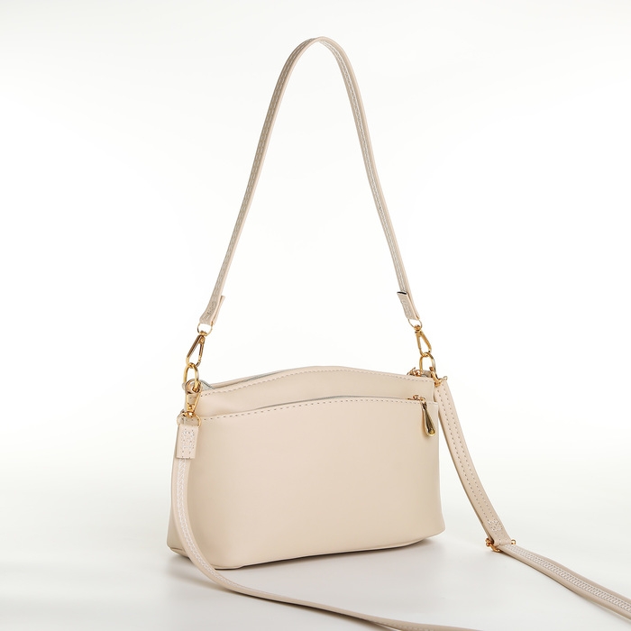 Сумка женская кросс-боди на молнии, цвет бежевый Сумка женская кросс-боди на молнии, цвет бежевый