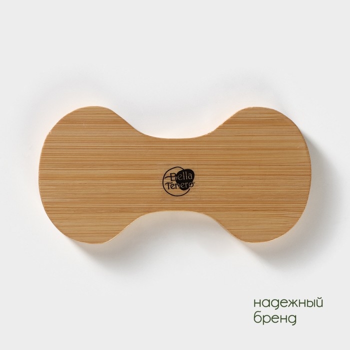 Салфетница керамическая на бамбуковой подставке BellaTenero, 14×7×10 см, цвет белый Салфетница керамическая на бамбуковой подставке BellaTenero, 14×7×10 см, цвет белый