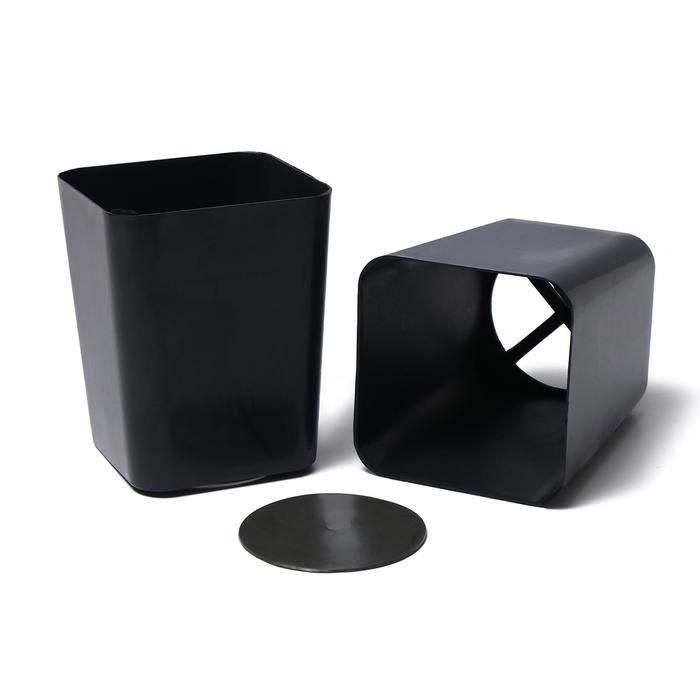 Набор для рассады: стаканы по 700 мл (10 шт.), поддон 44 × 18 см, чёрный, Greengo Набор для рассады: стаканы по 700 мл (10 шт.), поддон 44 × 18 см, чёрный, Greengo