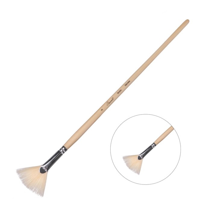 Кисть Веерная Щетина ЗХК Кисть Веерная Щетина ЗХК "Сонет" № 8, длинная ручка