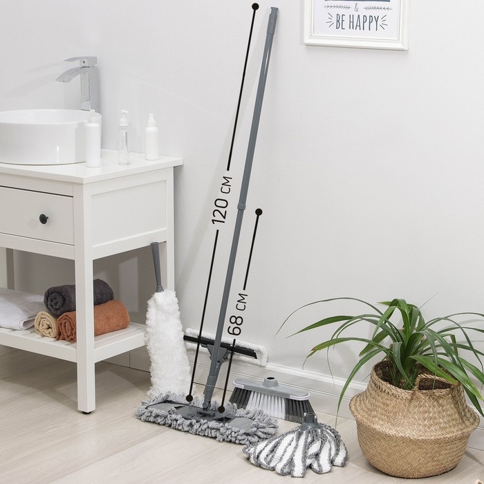 Комплект для уборки Raccoon «Универсальный», 6 предметов: насадка моп, флаундер для швабры с насадкой, метла, окномойка, щётка для пыли и черенок. Комплект для уборки Raccoon «Универсальный», 6 предметов: насадка моп, флаундер для швабры с насадкой, метла, окномойка, щётка для пыли и черенок.